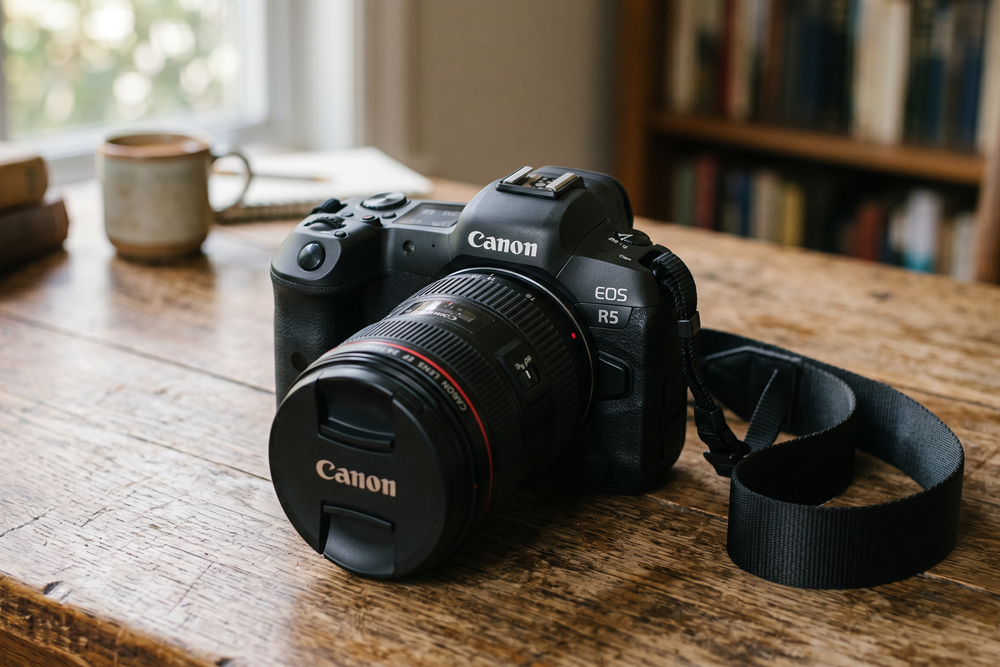 Spiegellose Systemkamera der Marke Canon für Top-Qualität